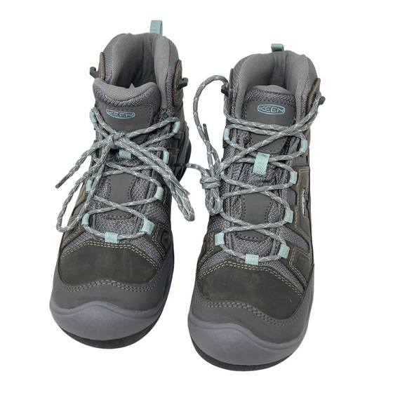 Keen Womens size 9 Circadia Mid Hiking Boots Lace Up Waterproof Steal Gray New - Picture 7 of 11